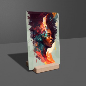 Akrylové sklo Moderní umění - Ženská tvář v barvě