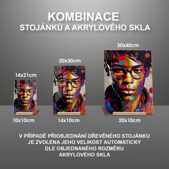 Akrylové sklo Moderní umění - Barevný portrét