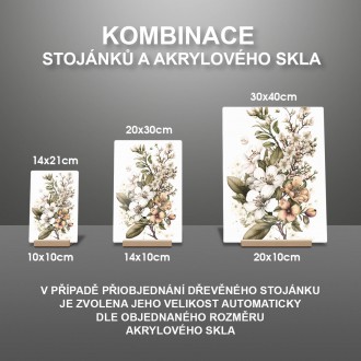 Akrylové sklo Květinový herbář 5