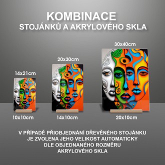 Akrylové sklo Moderní umění - tři tváře
