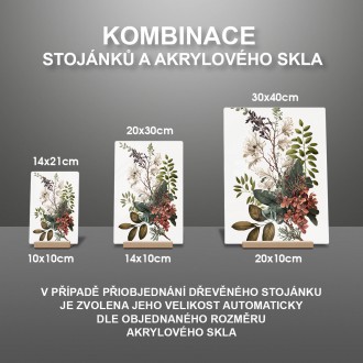 Akrylové sklo Květinový herbář 7