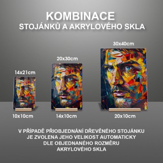 Akrylové sklo Moderní umění - barevná tvář muže