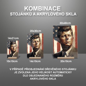 Akrylové sklo Prezident USA John F. Kennedy