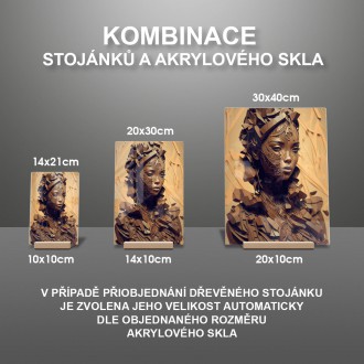 Akrylové sklo Dřevěná žena