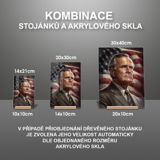 Akrylové sklo Prezident USA George H. W. Bush