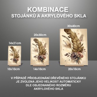 Akrylové sklo Květinová koláž 1