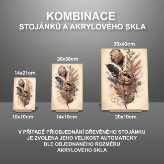 Akrylové sklo Květinová koláž 4