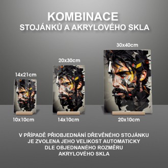 Akrylové sklo Olejomalba - Geometrická tvář