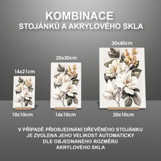Akrylové sklo Květinový herbář 1