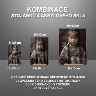 Akrylové sklo Indiánská dívka 2