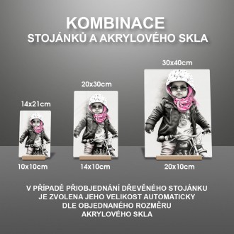 Akrylové sklo Malá motorkářka