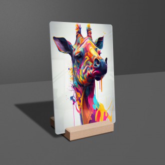 Akrylové sklo Žirafa v barvách