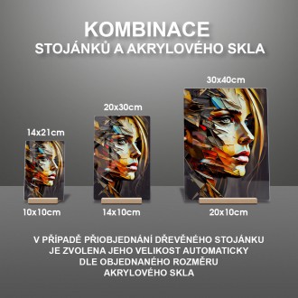 Akrylové sklo Olejomalba - Abstraktní tvář