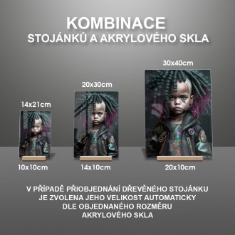 Akrylové sklo Punkrock holčička
