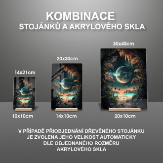 Akrylové sklo Vesmírná příroda - tropický ostrov 1