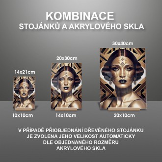 Akrylové sklo Retro plakát - žena