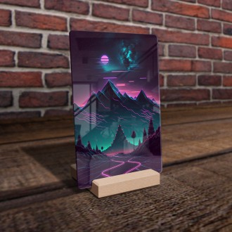 Akrylové sklo Neonová scenérie