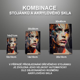 Akrylové sklo Žena v barvách