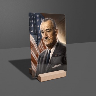 Akrylové sklo Prezident USA Lyndon B. Johnson