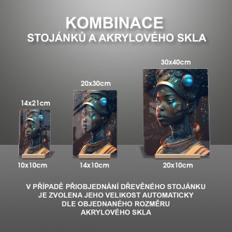 Akrylové sklo Fantasy vesmírná dívka