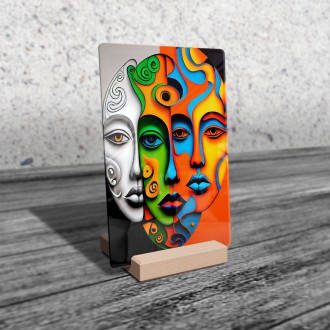 Akrylové sklo Moderní umění - tři tváře
