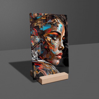 Akrylové sklo Olejomalba - Mozaiková tvář