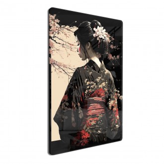 Akrylové sklo Japonská dívka v kimonu 2