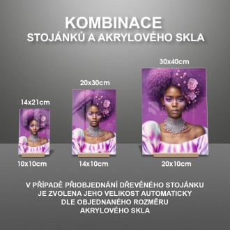 Akrylové sklo Fialové afro 1