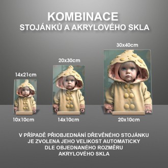 Akrylové sklo Móda - dítě houba muchomůrka