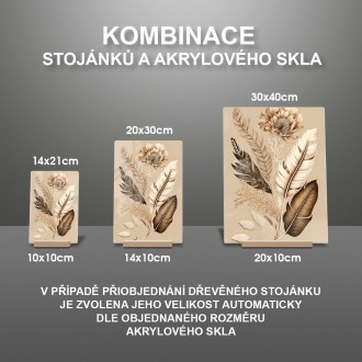 Akrylové sklo Květinová koláž