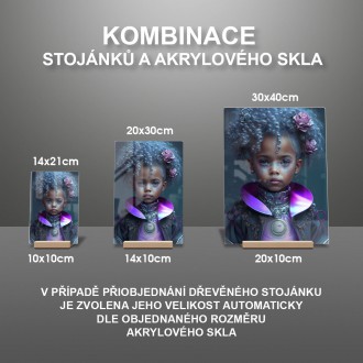 Akrylové sklo Dívka s modrými vlasy