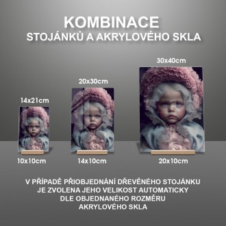 Akrylové sklo Malá dívka v kapuci