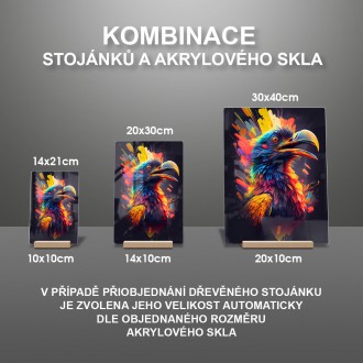 Akrylové sklo Orel v barvách
