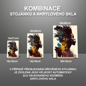 Akrylové sklo Moderní umění - Tvář v barvě