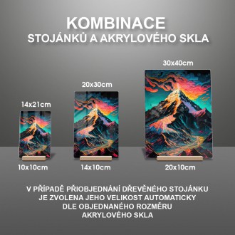 Akrylové sklo Abstraktní horská scenérie