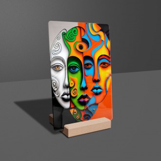 Akrylové sklo Moderní umění - tři tváře