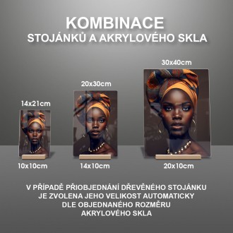 Akrylové sklo Africká dívka