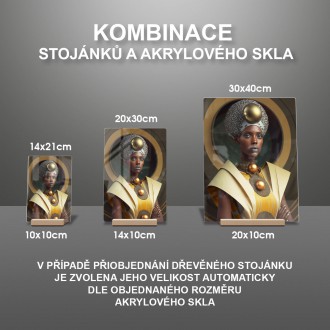 Akrylové sklo Africká žena v róbě