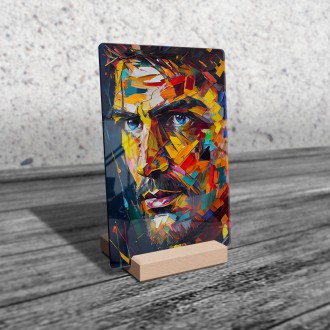 Akrylové sklo Moderní umění - barevná tvář muže