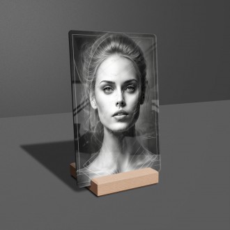 Akrylové sklo Černobílý portrét