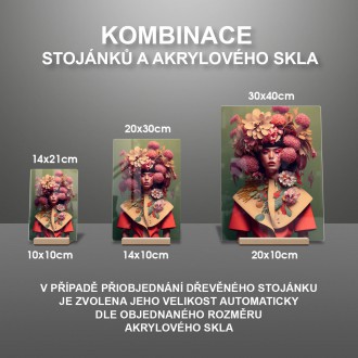 Akrylové sklo Móda - květinový klobouk