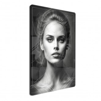 Akrylové sklo Černobílý portrét