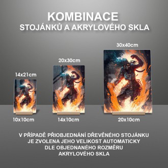 Akrylové sklo Moderní umění - ohnivá žena