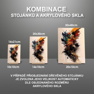 Akrylové sklo Moderní umění - barevná abstrakce 1