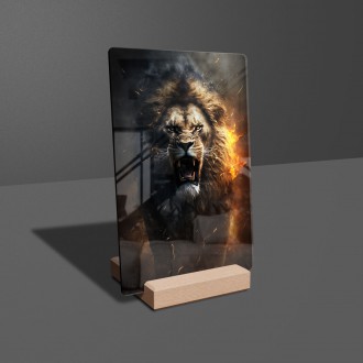 Akrylové sklo Lev v požáru