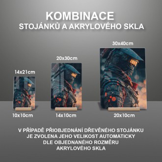 Akrylové sklo Samuraj z budoucnosti