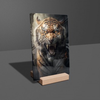 Akrylové sklo Nebojácný tygr