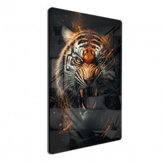 Akrylové sklo Rozzuřený tygr