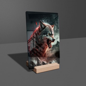 Akrylové sklo Krvelačný vlk