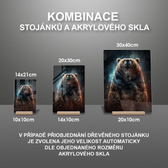 Akrylové sklo Duch medvěda grizzly